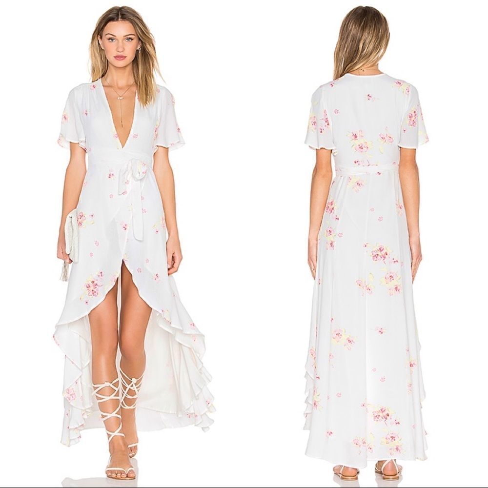 Privacy Please KRAUSE wrap floral maxi Dress